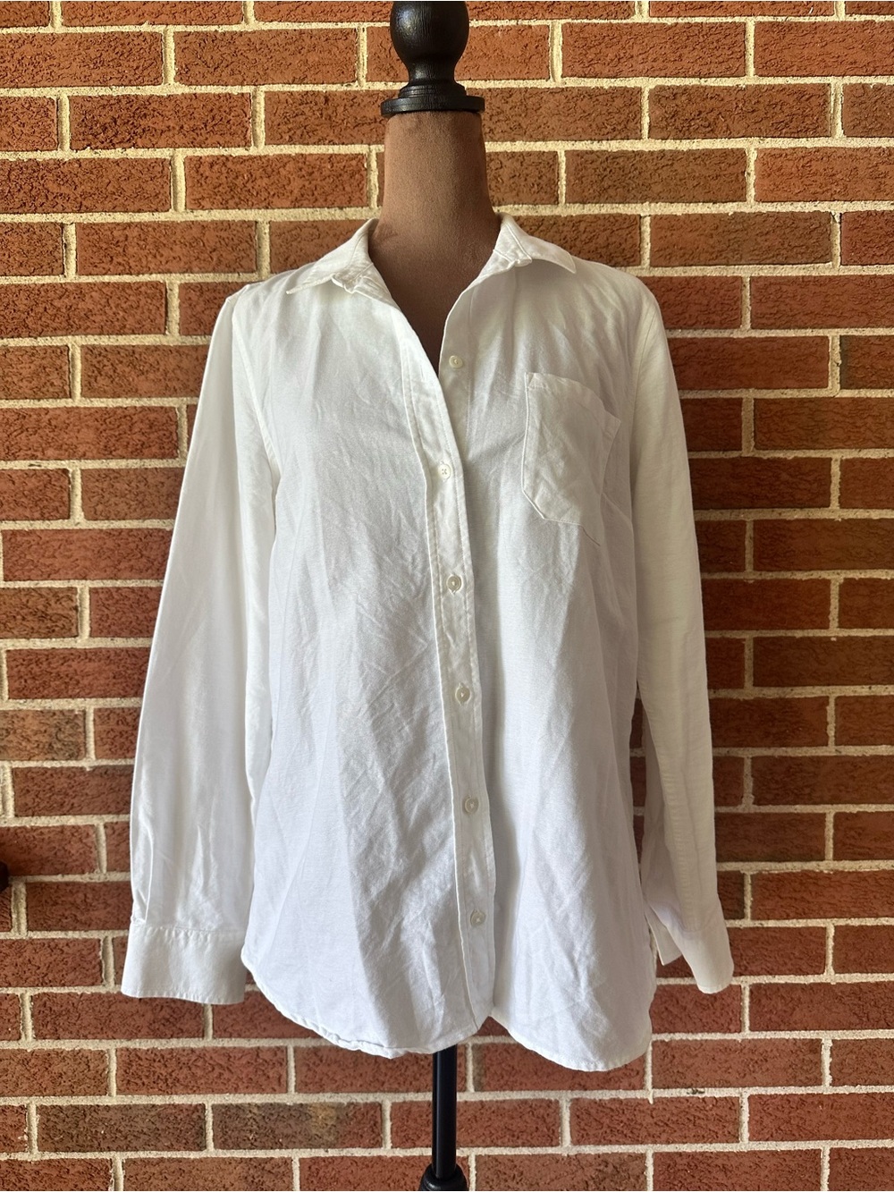 Sézane Classic White Button-Up Shirt, 40 Medium